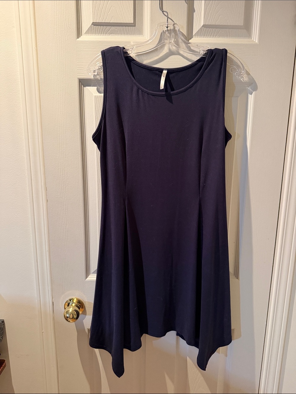 194 - Sleeveless Navy Swing Dress - Classic A-Line